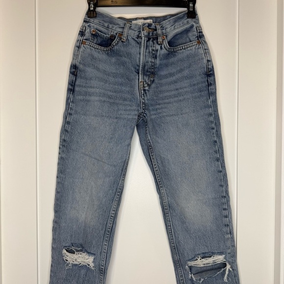 Topshop Denim - Top Shop Distressed Dad Jeans W24 L28